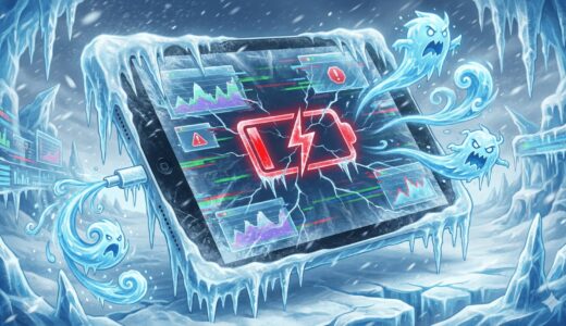 iPadの電源が入らない！赤い電池充電マークのままで起動しない！その理由は寒さ...なのか！？