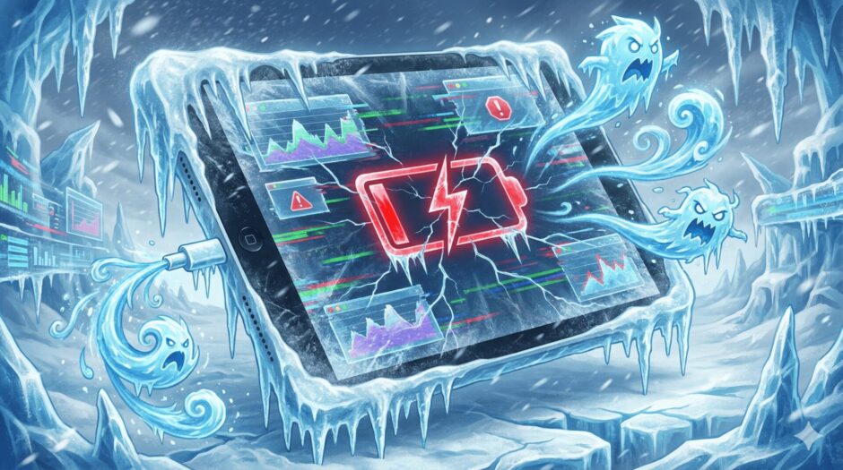 iPadの電源が入らない。赤い電池充電マーク