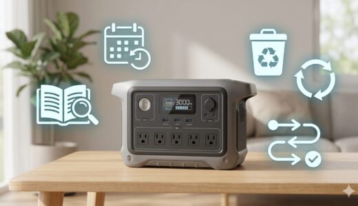 ポータブル電源の寿命は？耐用年数や廃棄方法など処分に手間がかかったら嫌だから買う前に調べてみた。